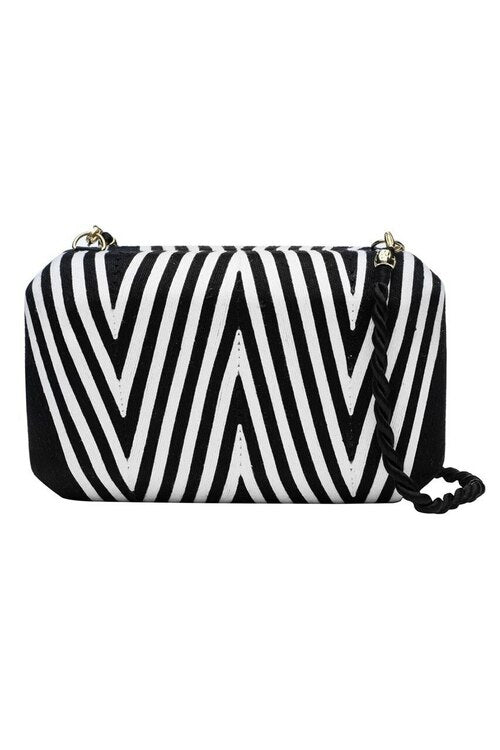 Beatriz Clutch Black/White - black/white
