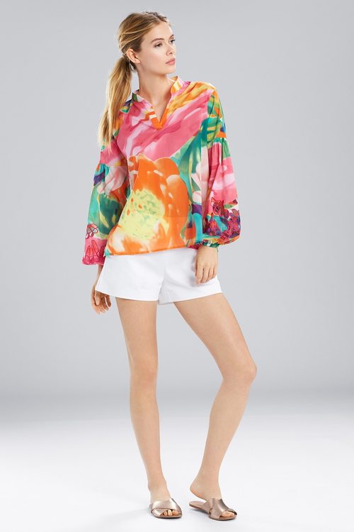 Garbo Peasant Blouse - multi