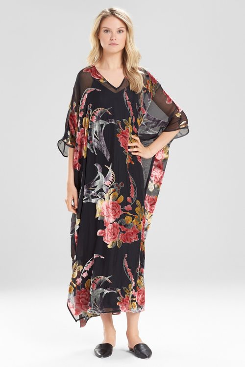 Velvet Burnout Caftan - multi