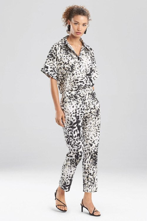 Ombre Animale - Cotton Poplin Pants - Black