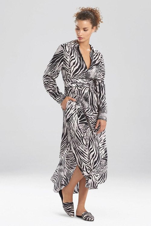 Zebra - Viscose Voile Lounger - Black