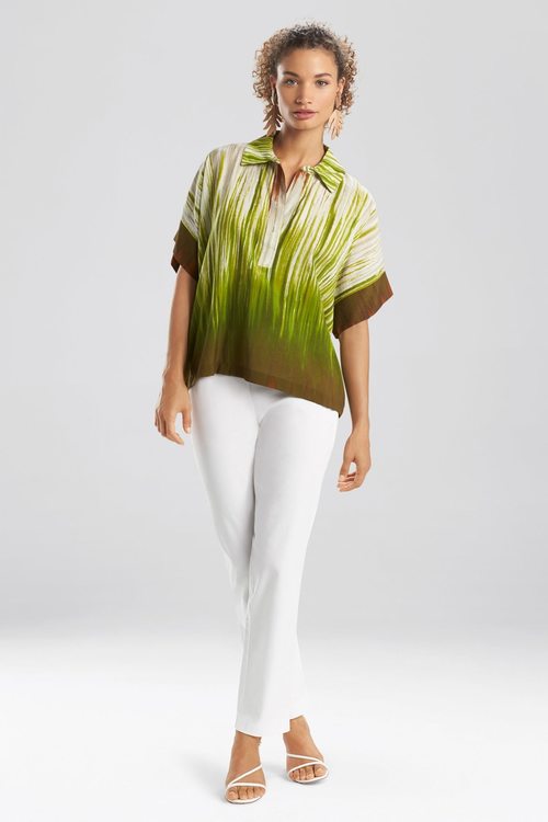 Painted Tie-Dye Top - olive