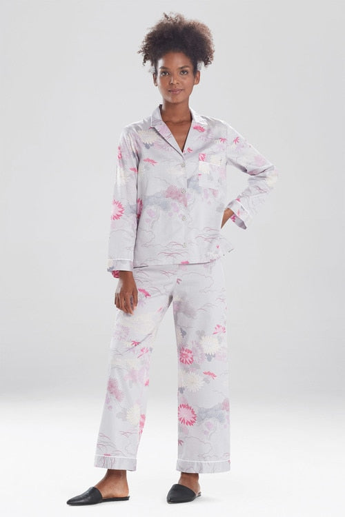Kiku Printed PJ - silver pearl