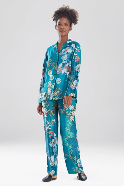 Medallion Button Up PJ - sea green