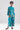 Medallion Zip Placket Caftan - sea green
