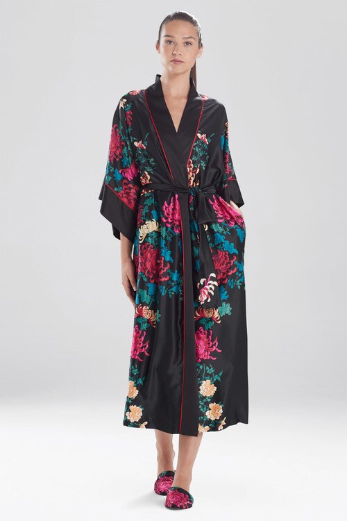 Chrysanthemum Robe - black multi