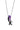Sumi Stroke Midnight Silver Cascading Amethyst Ombre Slider Pendant Necklace - midnight silver