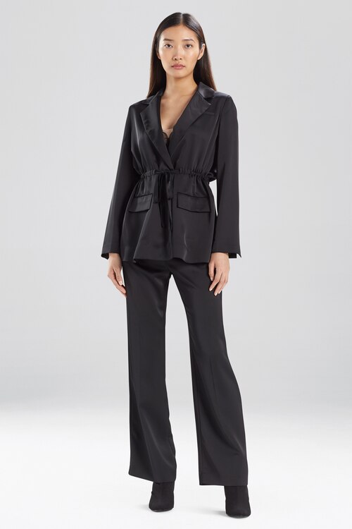 Faux Croc Jacket - Black