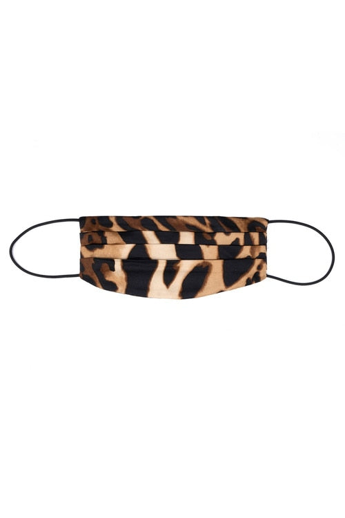 Luxe Leopard Face Mask - chestnut