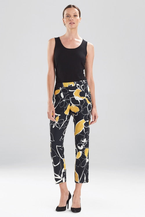 Ume Crepe Slim Pants - Black