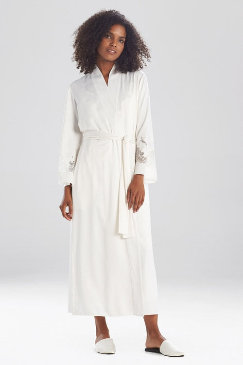 Plume Long Robe - warm white