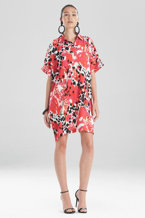 Jaguar Caftan Dress - flame