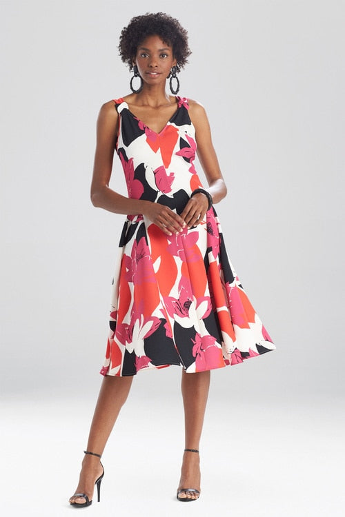 Lotus Tank Dress - flame