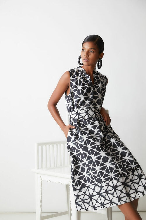 Kansai Mandarin Dress - Black