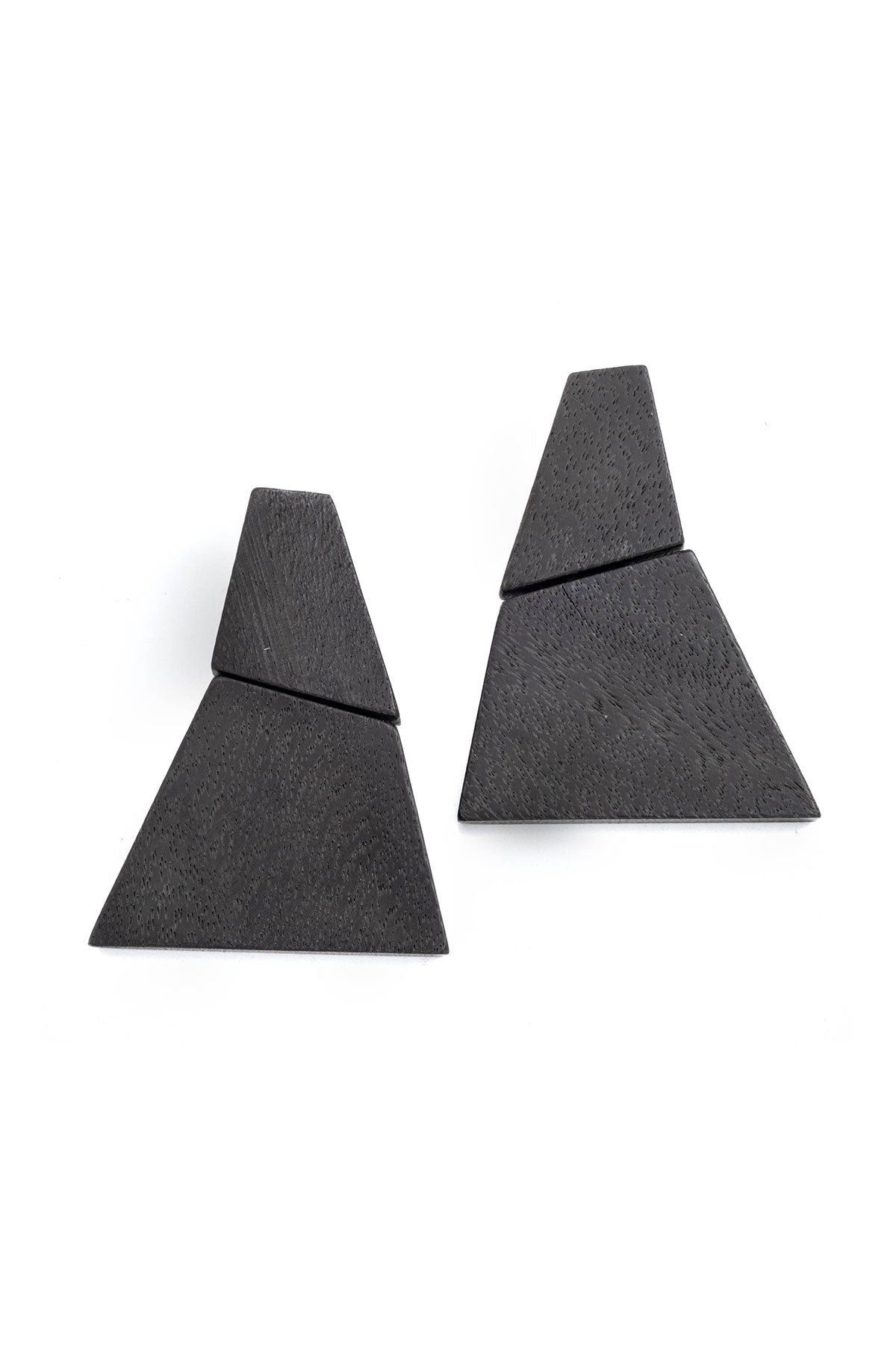 Acacia Wood Tiered Earrings