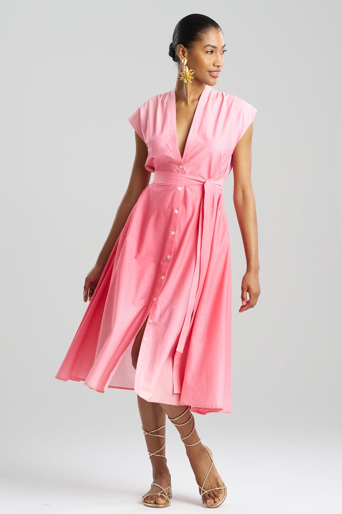 Akari Cotton Tie Front Dress