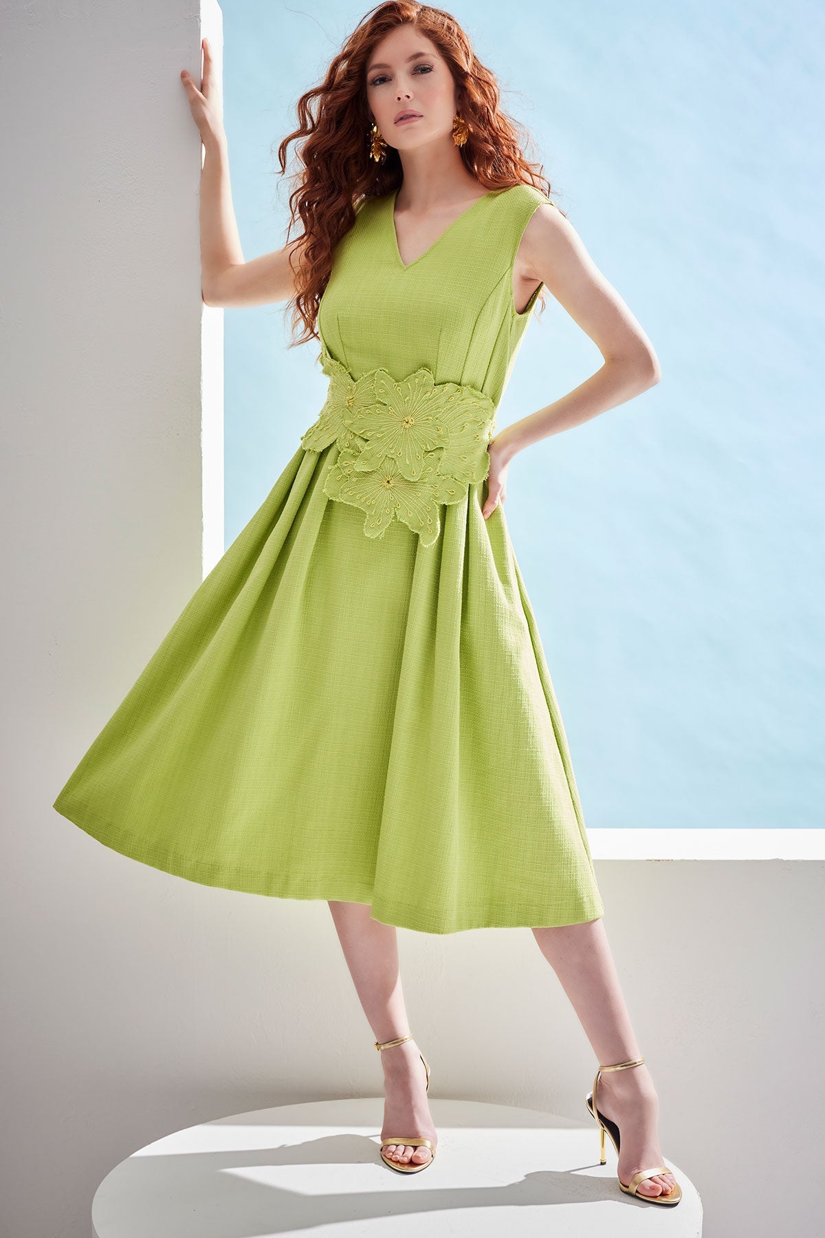 Basketweave Cotton Dress