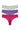 Bliss Allure One-Size Lace Thong 3-Pack - Primrose/Deep Indigo/Meadow