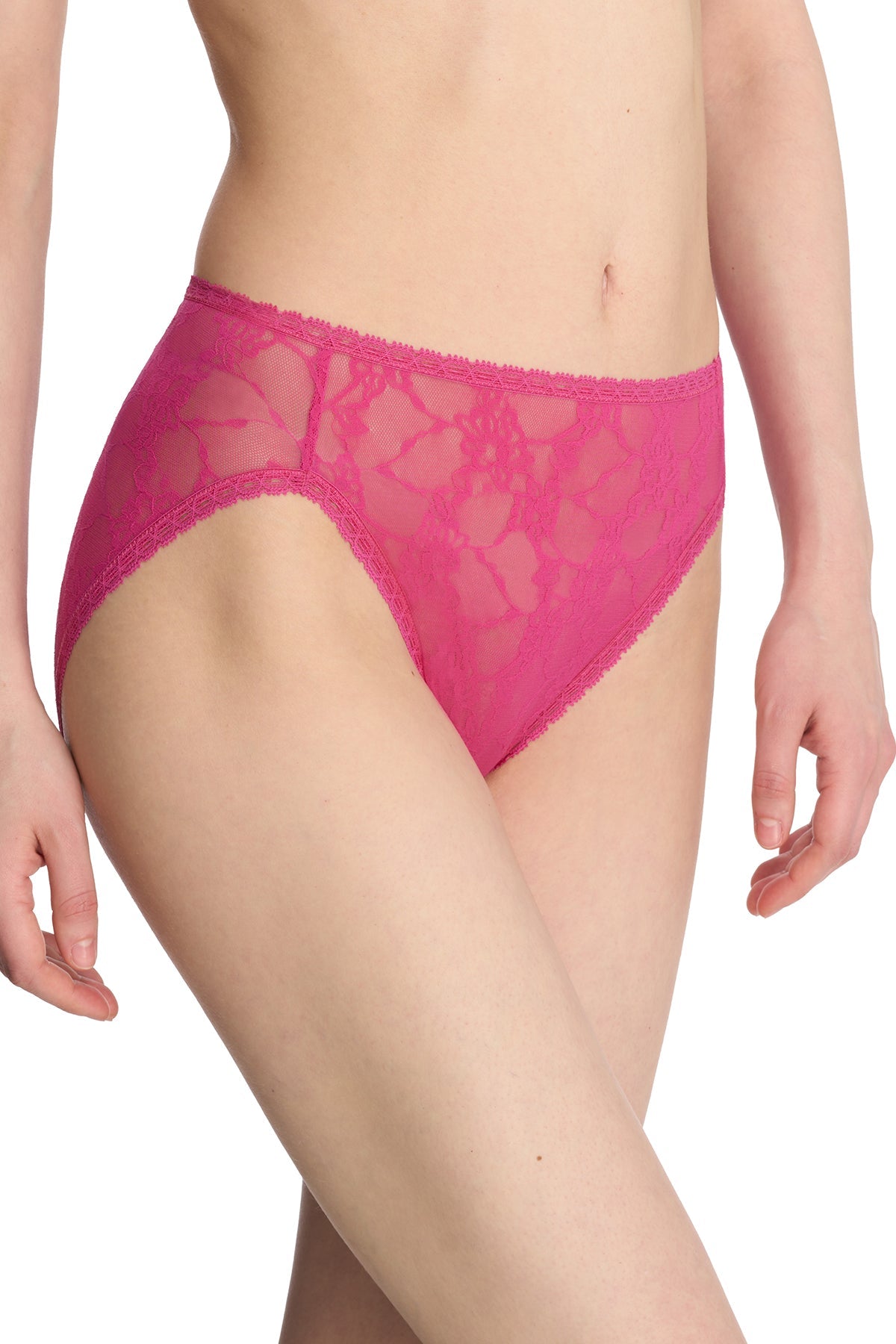 Bliss Allure One-Size Lace French Cut Brief - Raspberry Glaze