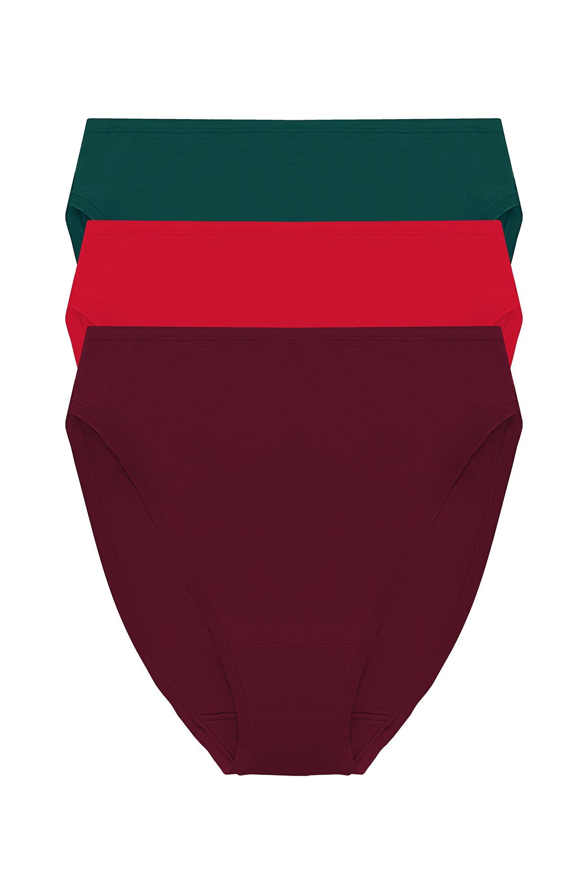 Bliss Bare Cotton High Cut Brief 3-Pack