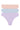 Bliss Bare Cotton Thong 3-Pack - Lilac Dream/Glacier Blue/Potpourri
