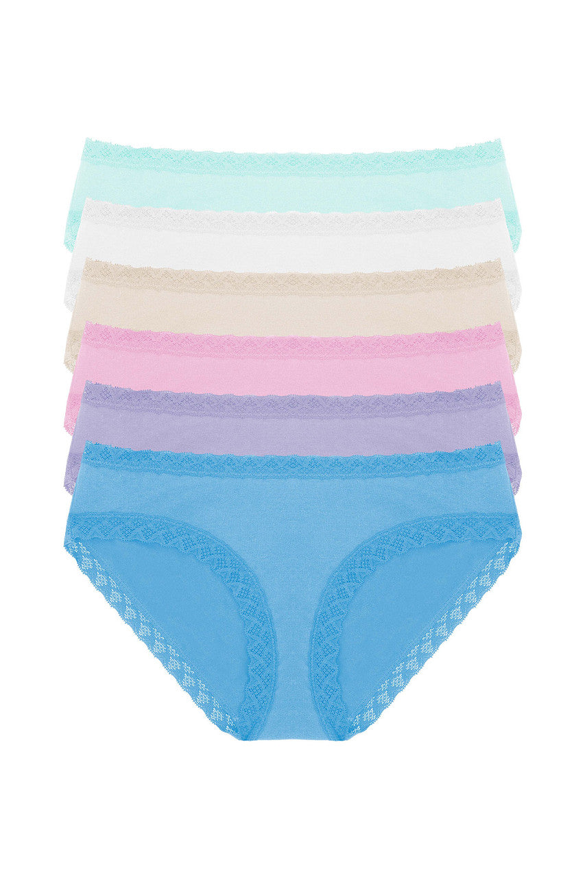 Bliss Girl Brief 6-Pack - julep/white/linen/freesia/bluebell/retro blue
