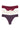 Bliss Perfection One-Size Thong 3-Pack - Verbena/Ivory/Dk Cherry Floral Print