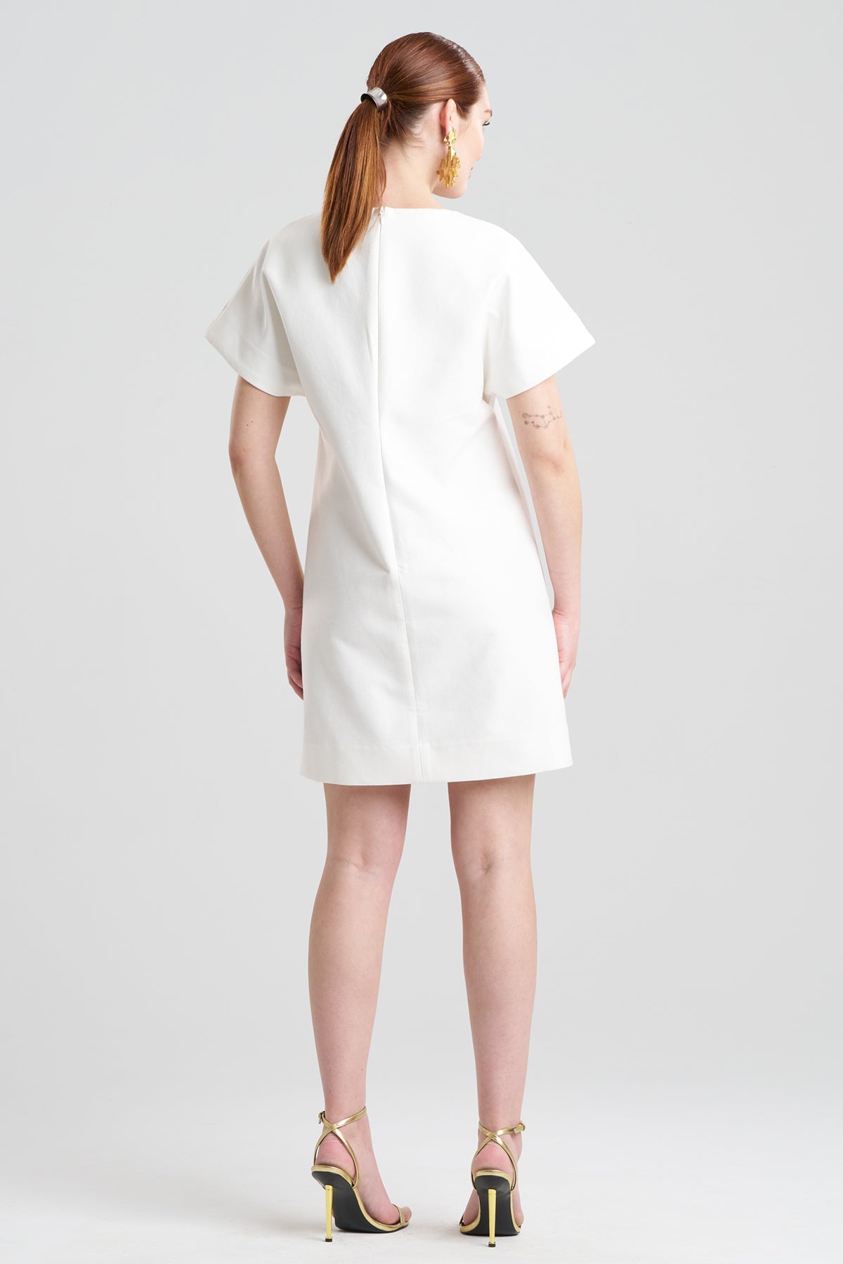 Canvas Cotton Short Sleeve Sheath Dress