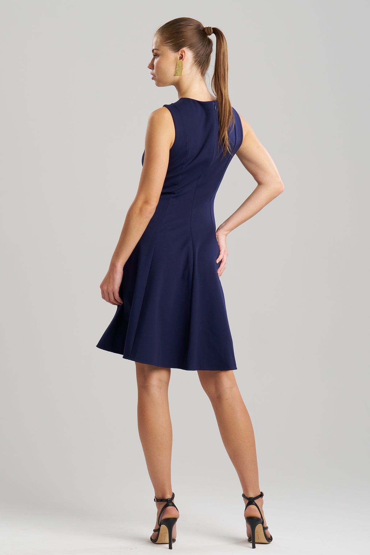 Compact Knit Fit & Flare Dress