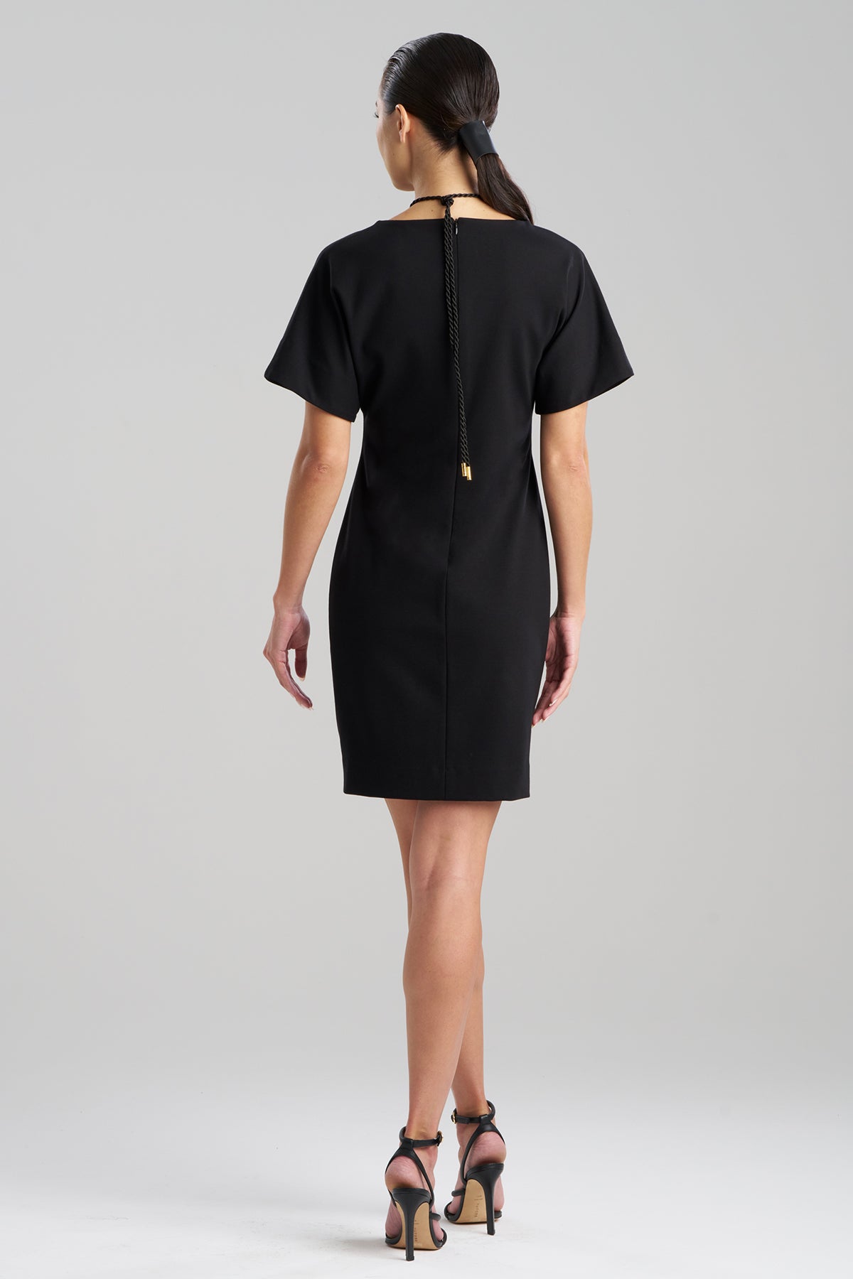 Compact Knit Short Sleeve Sheath Dress