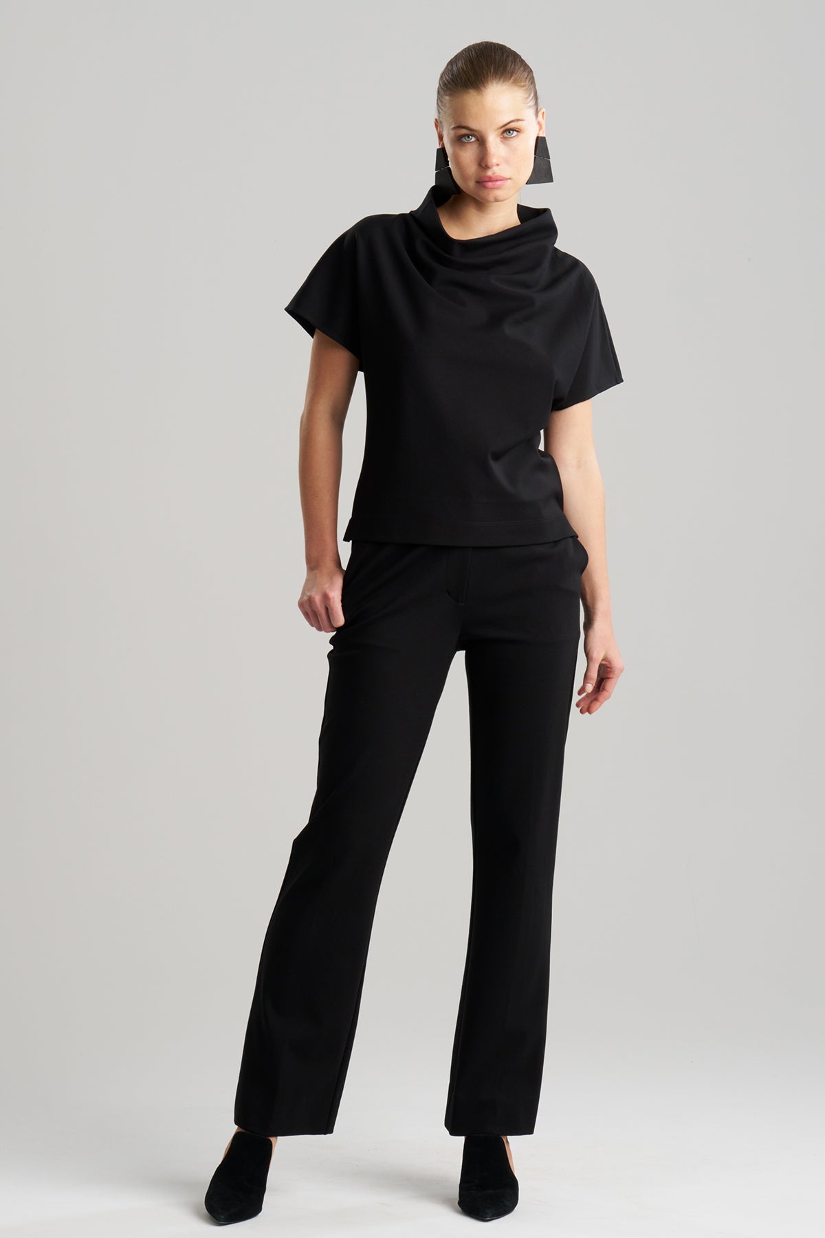 Compact Knit Wedge Funnel Top