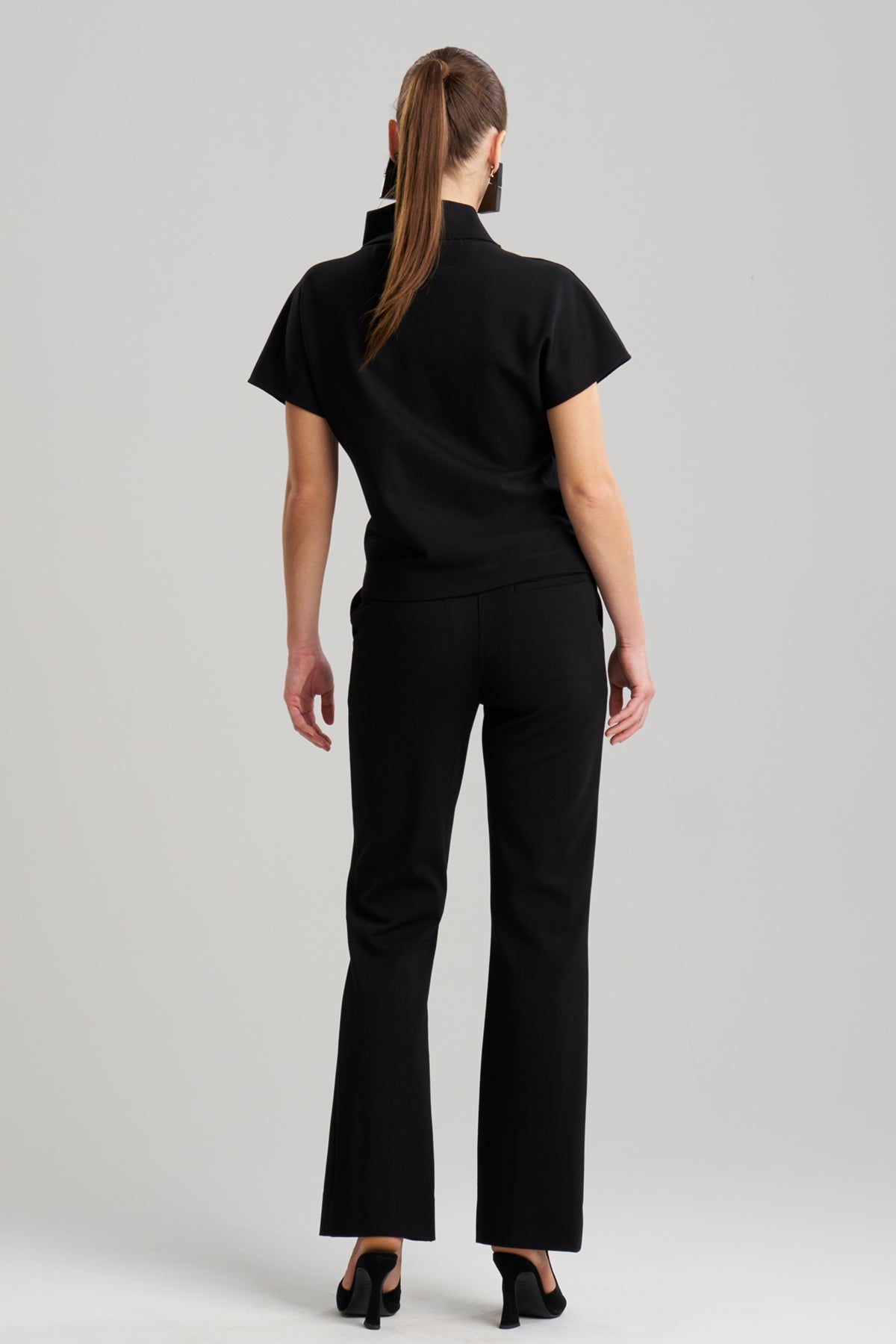 Compact Knit Wedge Funnel Top