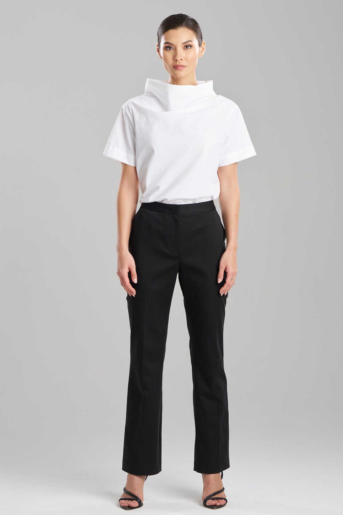 Cotton Chino Front Zip Pants