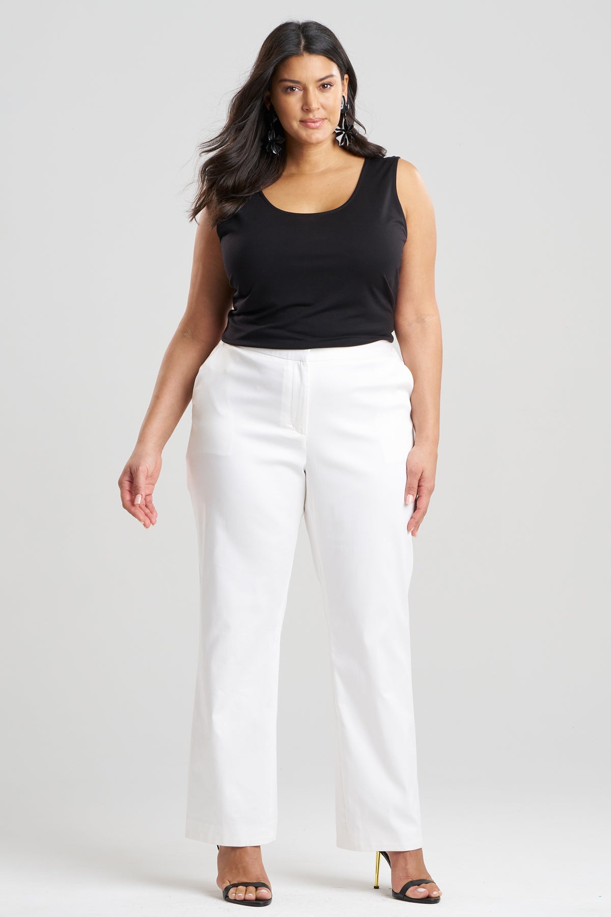 Cotton Chino Front Zip Pants