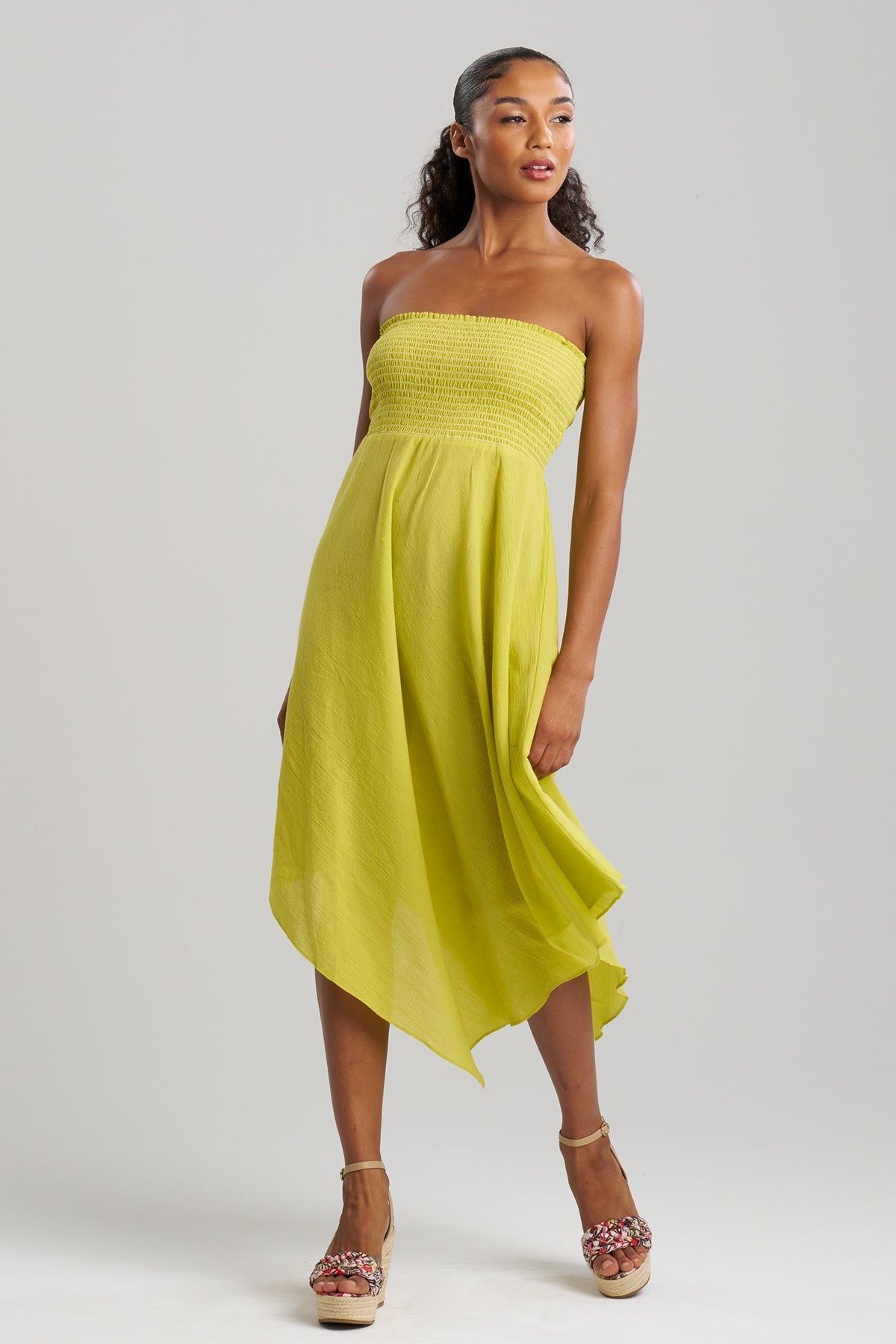 Cotton Gauze Bandeau Dress