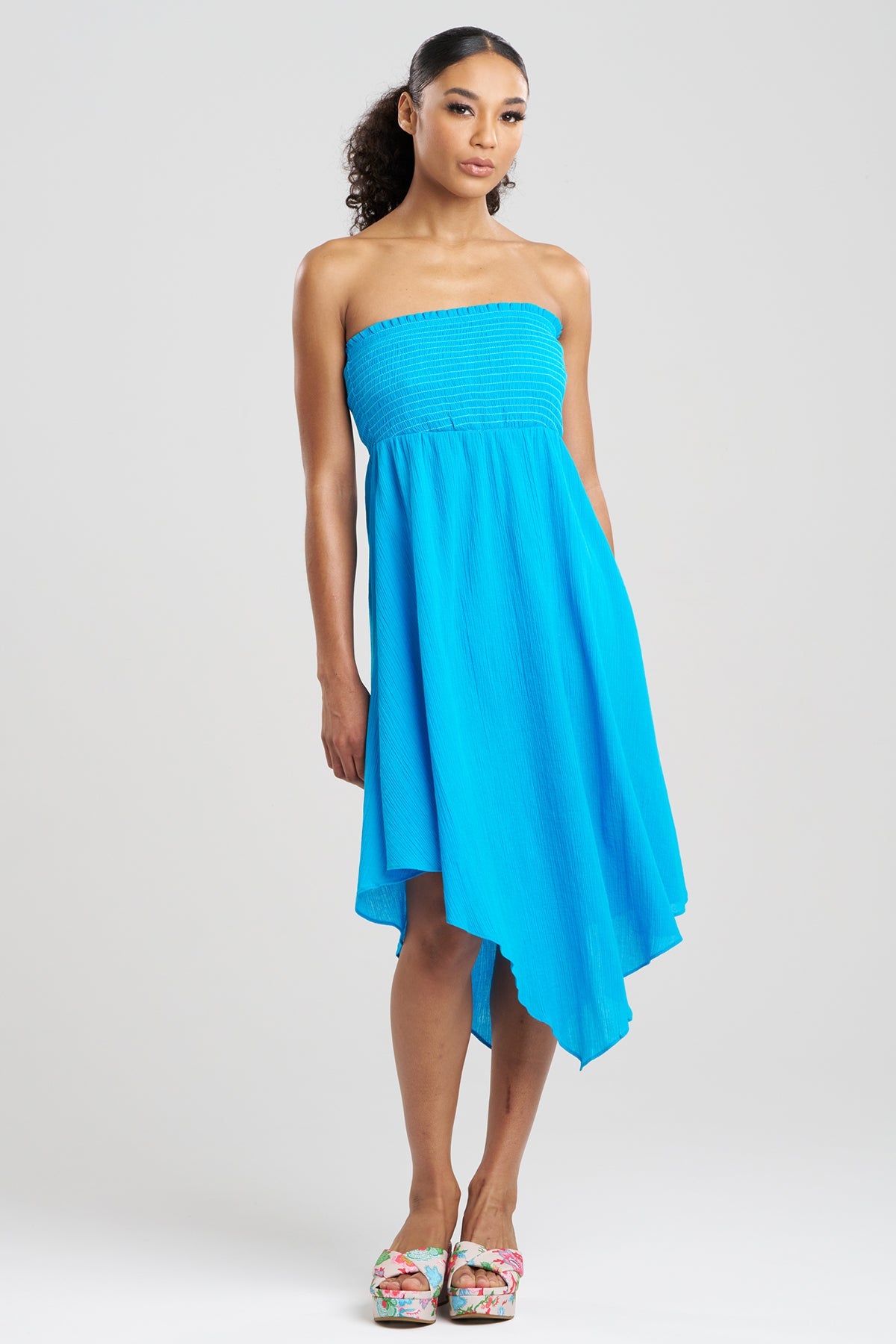 Cotton Gauze Bandeau Dress