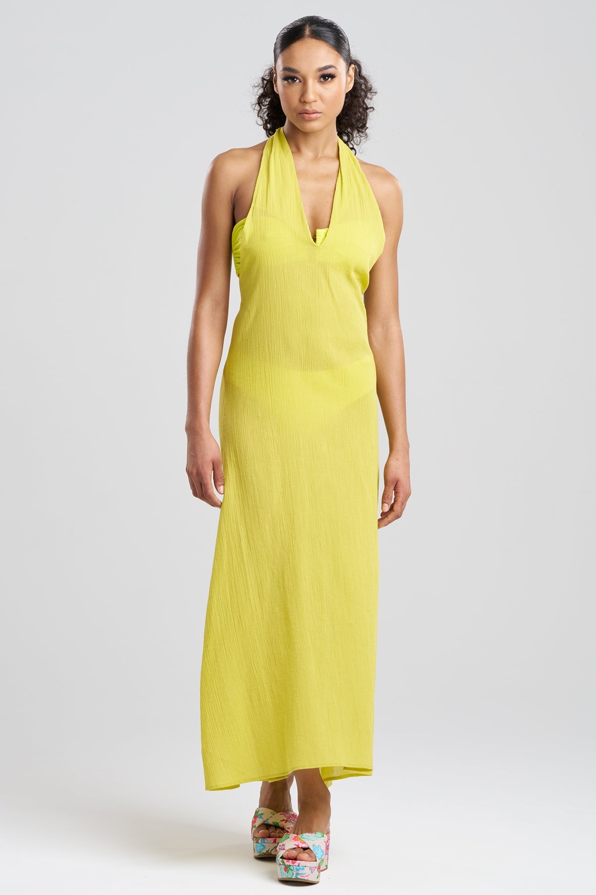 Cotton Gauze Maxi Halter Dress
