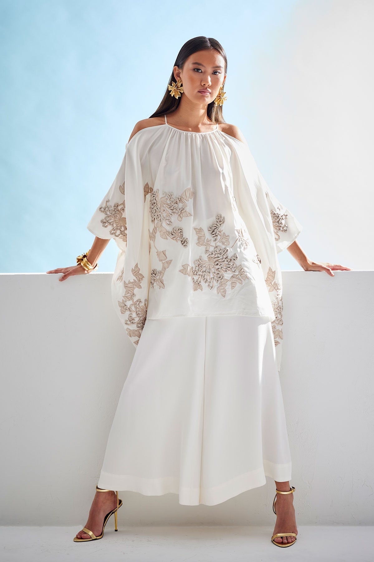 Couture Habotai Palazzo Silk Pants