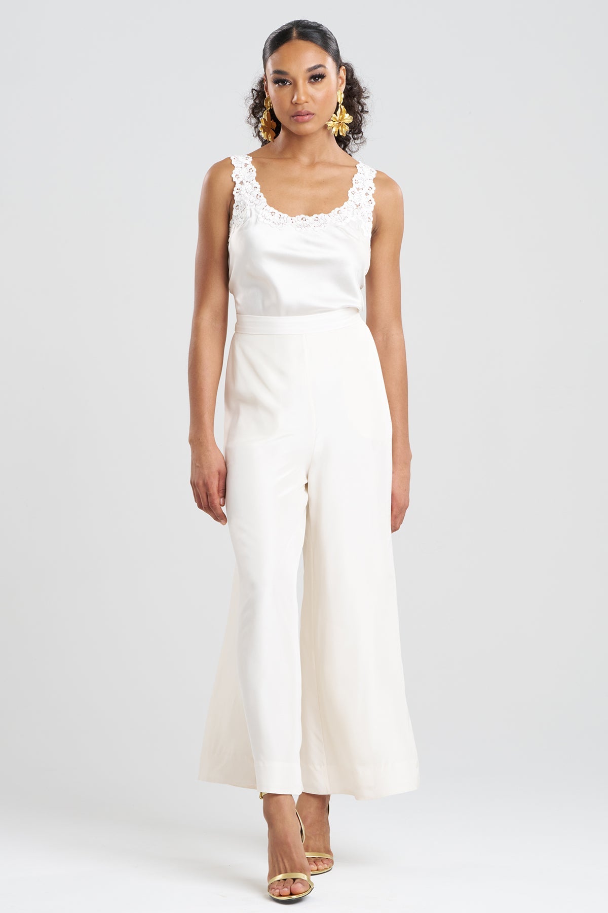 Couture Habotai Palazzo Silk Pants