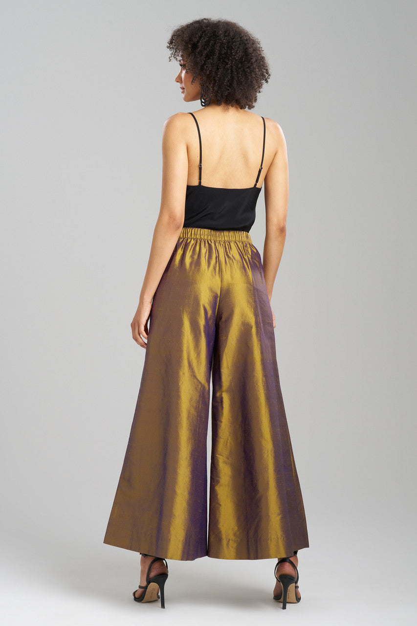 Couture Silk Dupioni Palazzo Ankle Pants