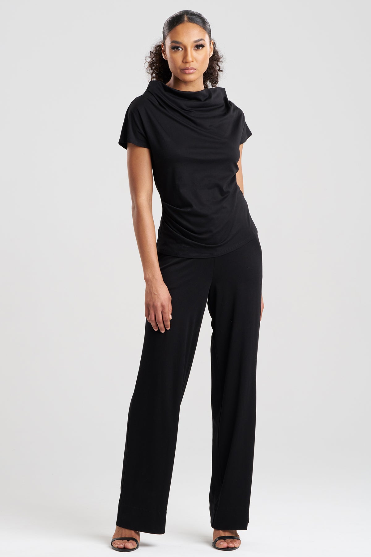 Crepe Knit Drape Top