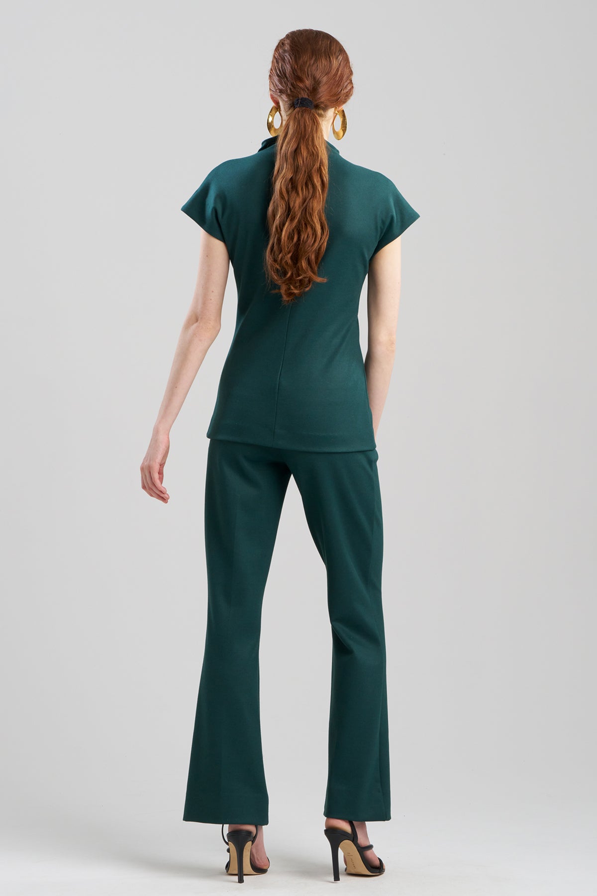 Double Jersey Funnel Neck Top