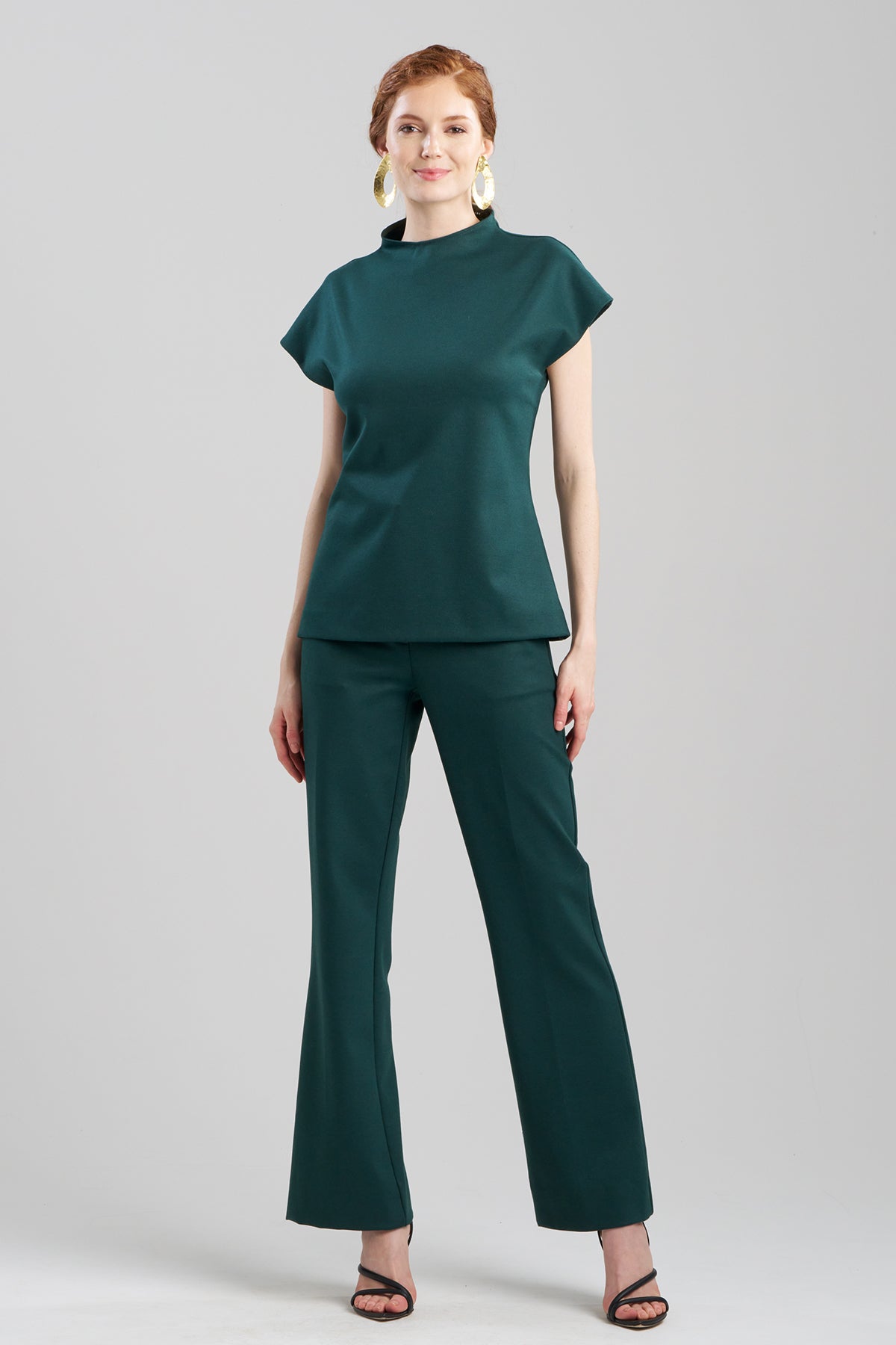 Double Jersey Funnel Neck Top