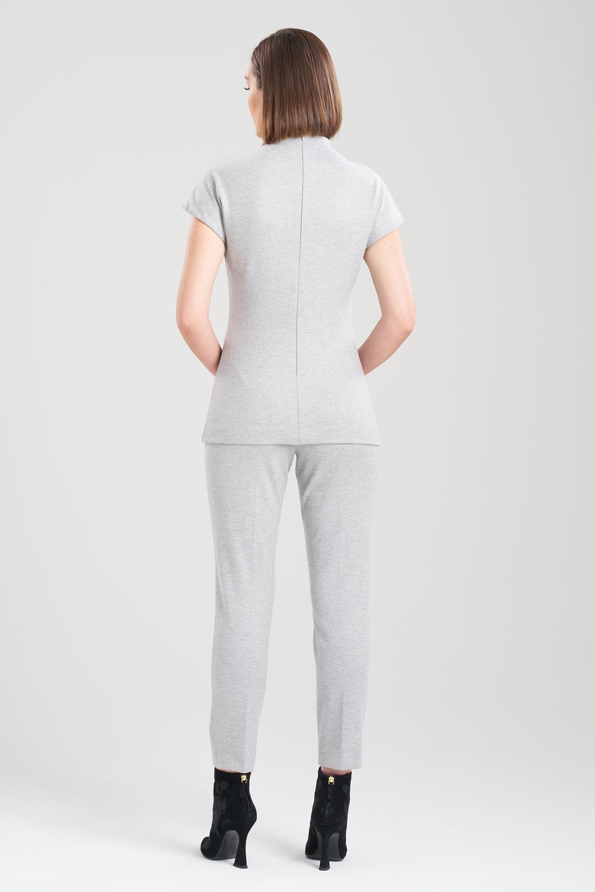 Double Jersey Funnel Neck Top