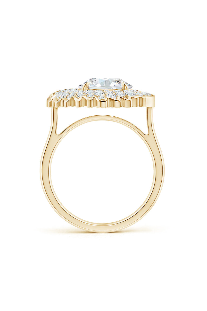 Dragon Lab-Grown 14K Gold Round Diamond Ring
