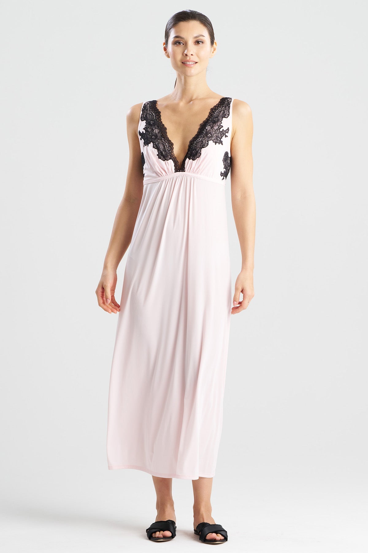 Enchant Lace Applique V-Neck Slip Dress