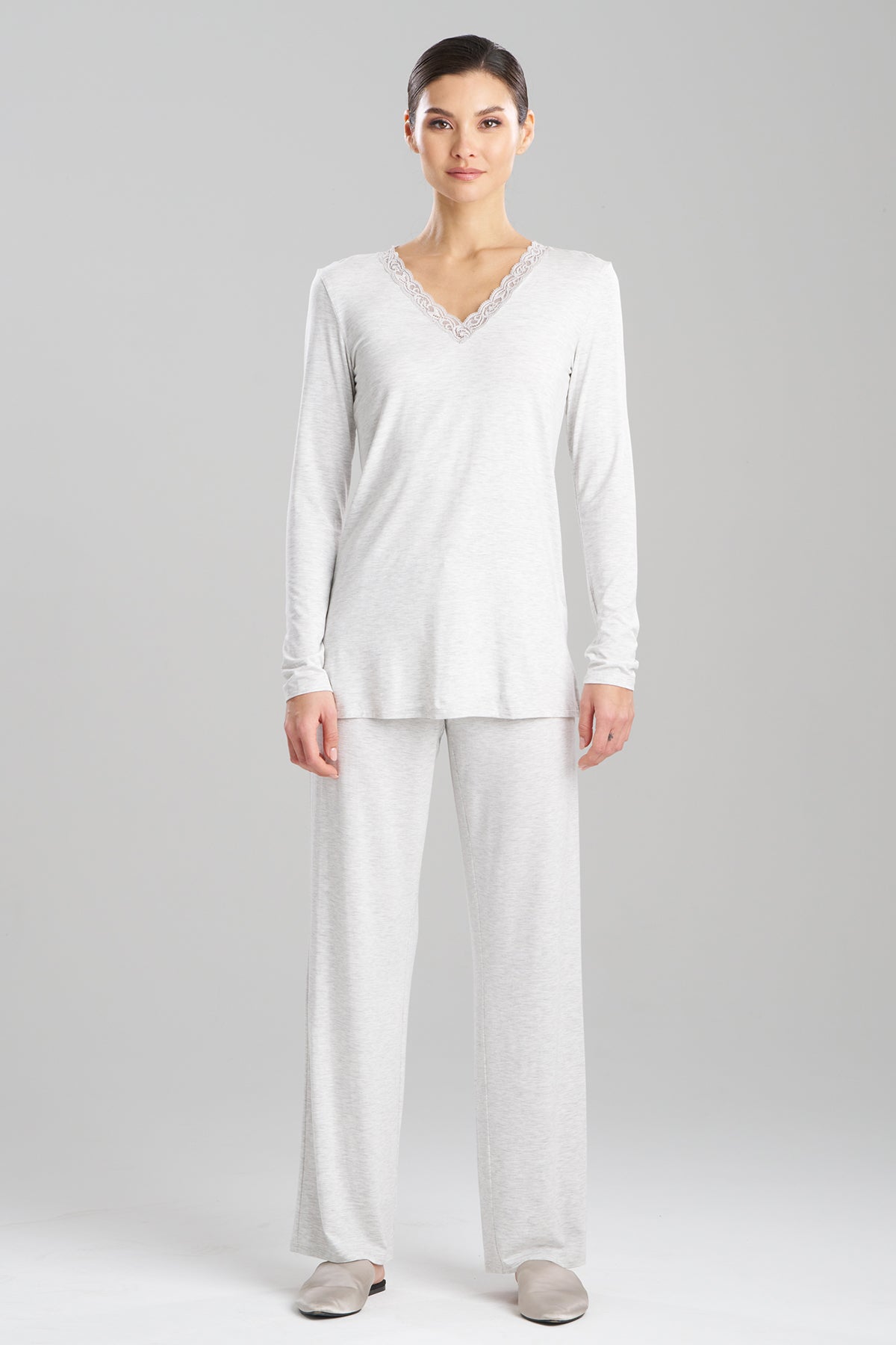 Feathers Essentials Lenzing™ Ecovero™ Viscose Long Sleeve Lace PJ