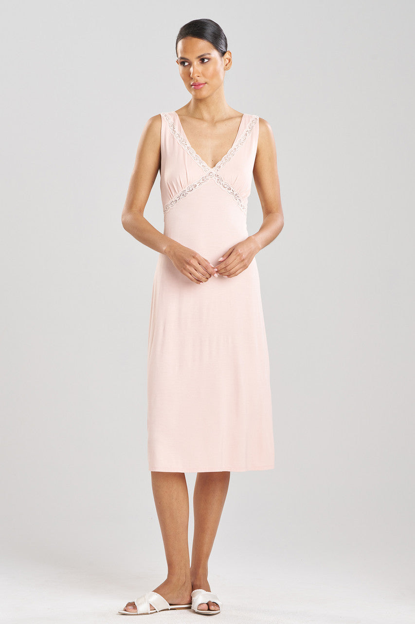 Feathers Essentials Lenzing™ Ecovero™ Viscose Lace Applique Slip Dress