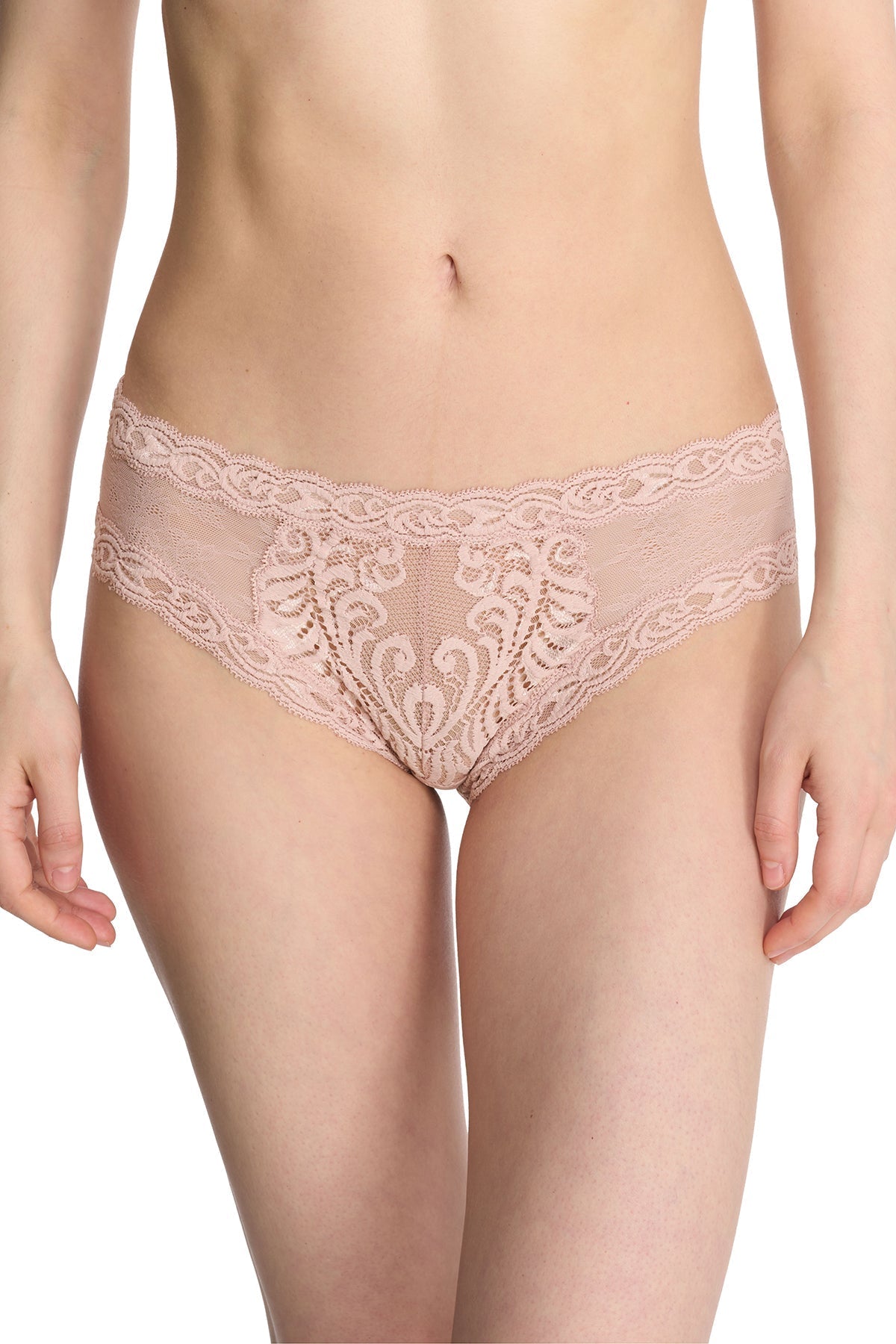 Feathers Hipster - Rose Beige Lace
