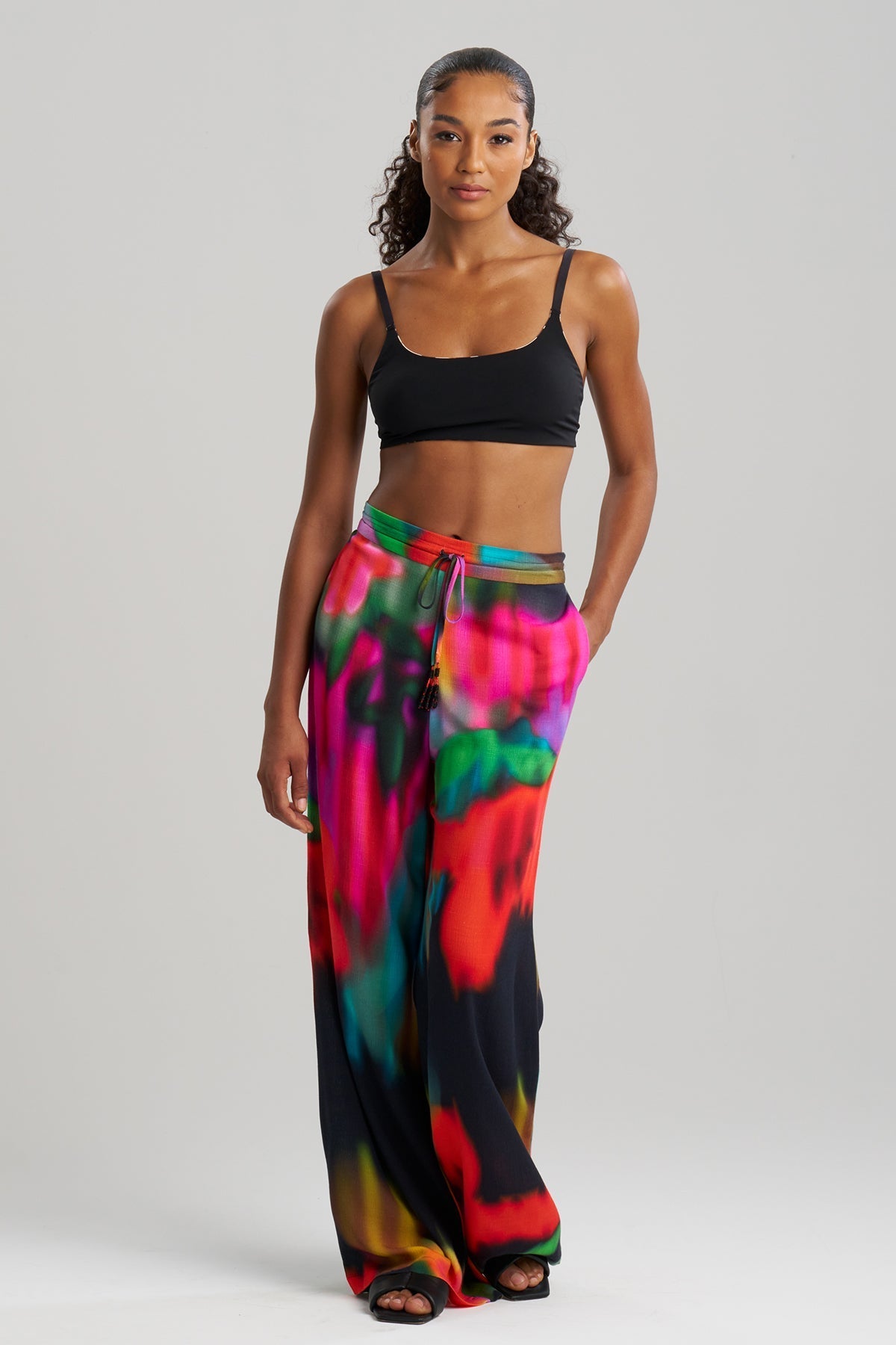 Floral Mirage Printed Rayon Pants